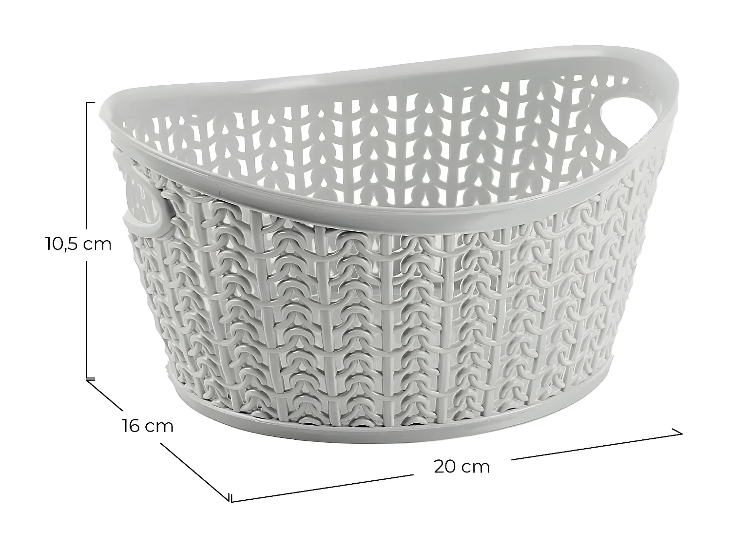 Kit 3 Cestas Ovaladas 1,5 Litros 7house