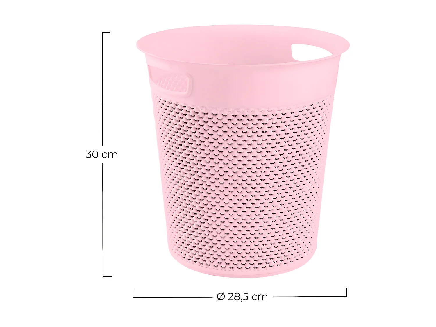 Cesta Mediana Redonda 12 Litros Rosa 7house