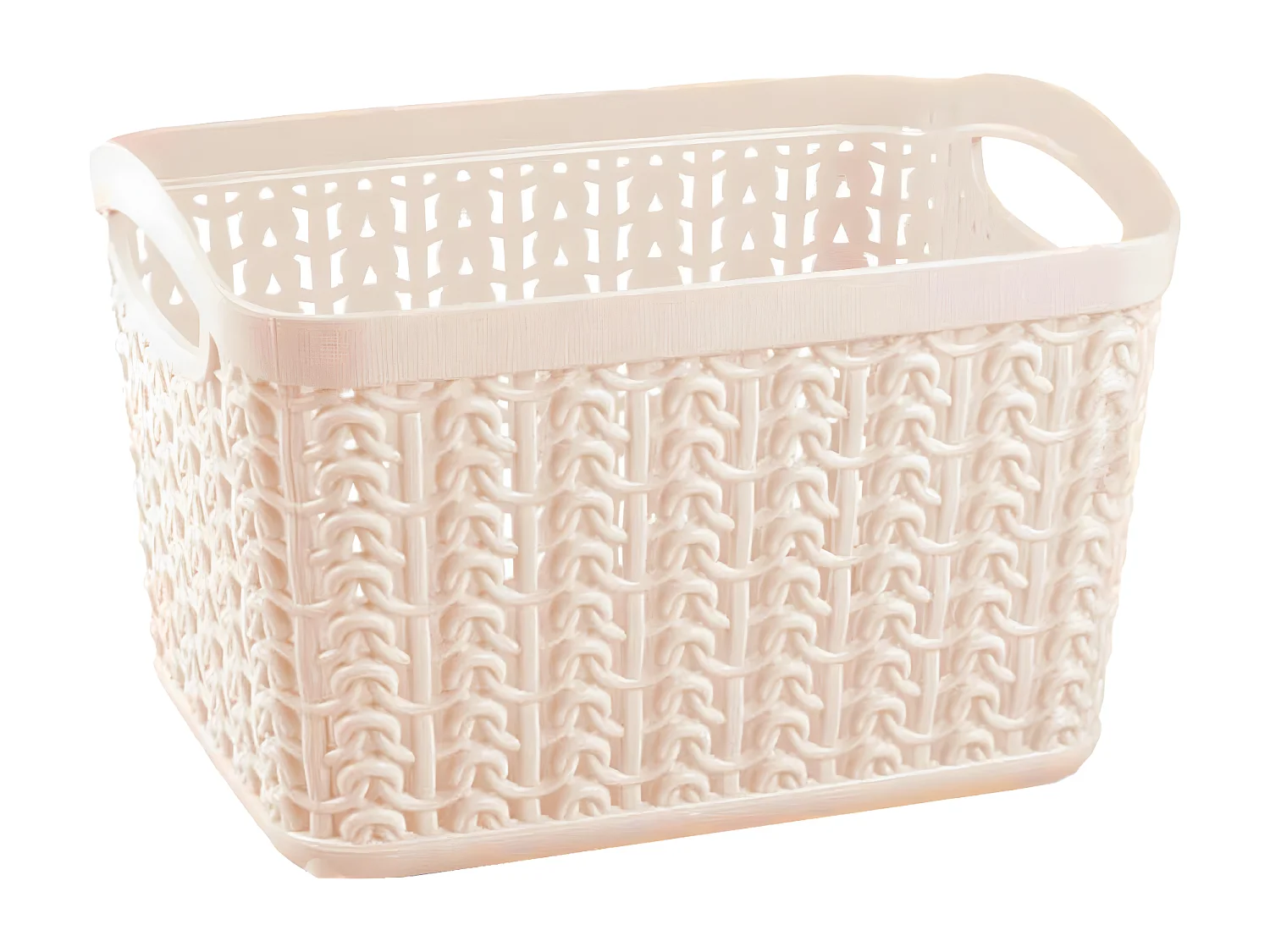 Kit di 3 Cestini Rettangolari 1,5 Litri Beige 7house