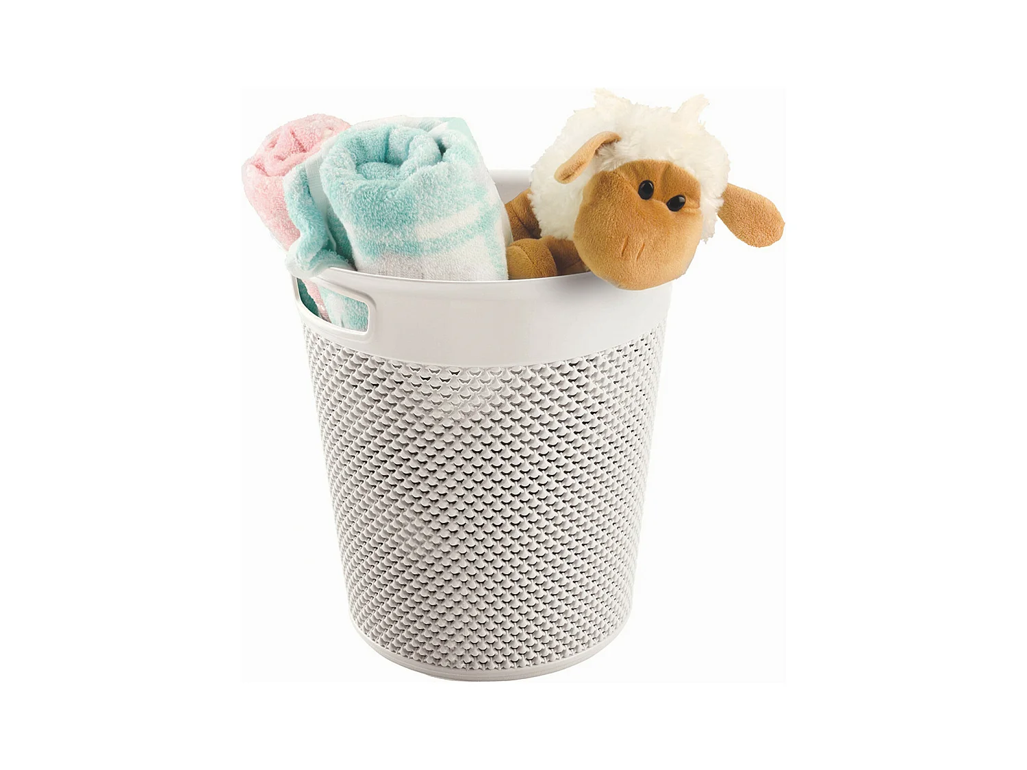 Cesta Mediana Redonda 12 Litros Blanco 7house