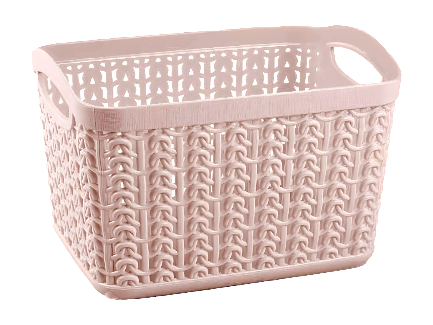 Kit 3 Cestas Rectangulares 1,5 Litros Rosa 7house