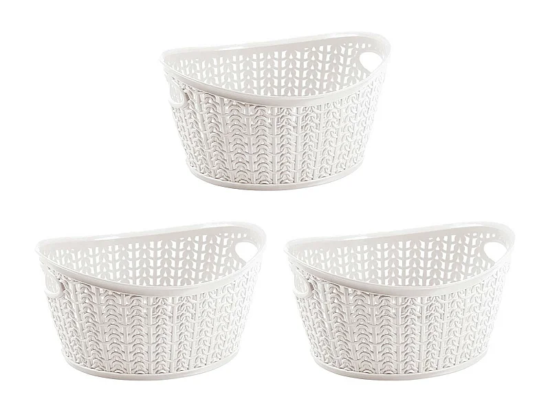 Kit 3 Cestas Ovaladas 1,5 Litros 7house