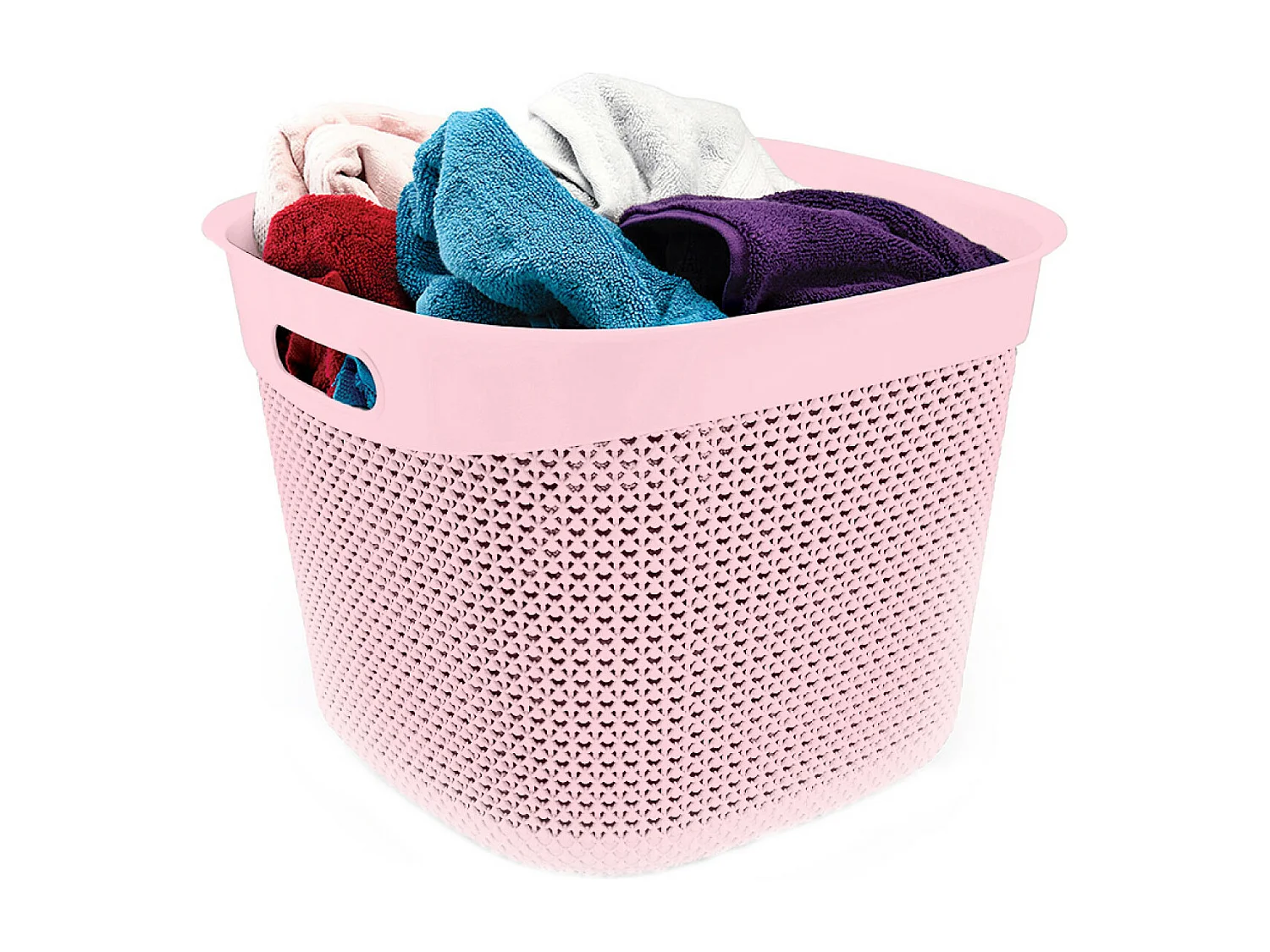 Cesto quadrato alto 36 litri Rosa 7house