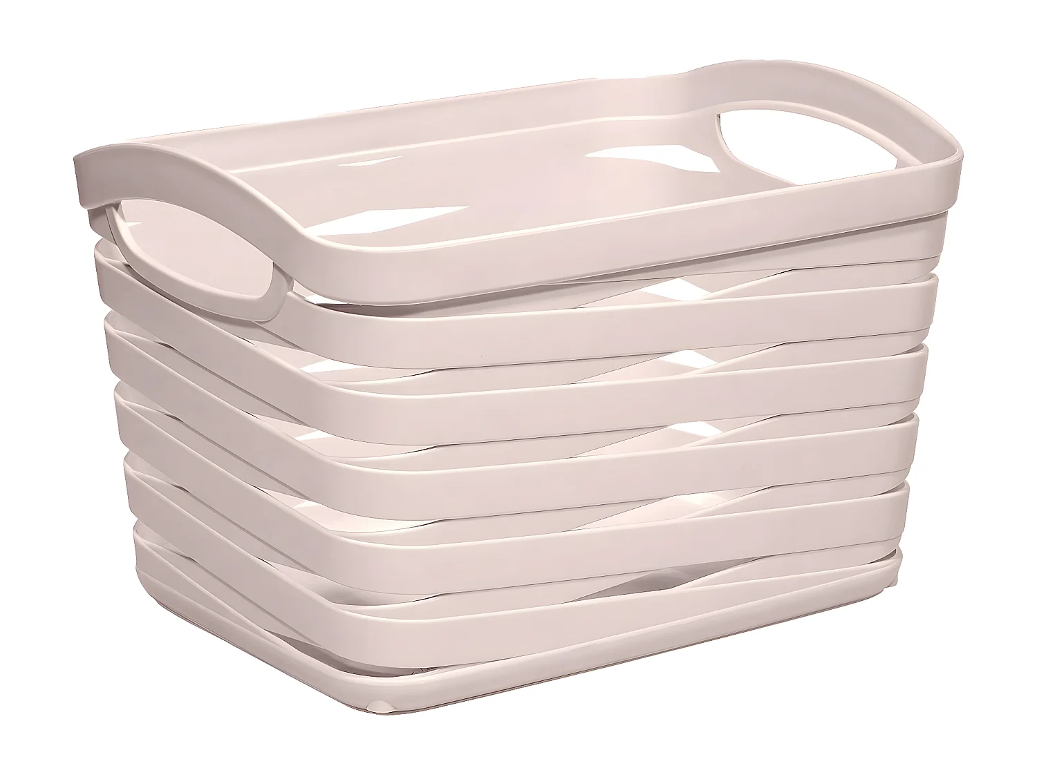 Kit 3 Cestas Medianas Rectangulares 1,5 Litros Rosa 7house