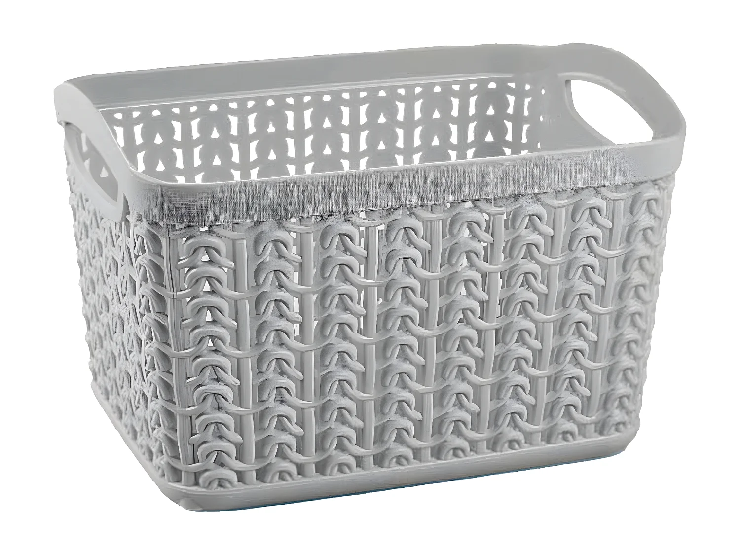 Kit 3 Cestas Rectangulares 1,5 Litros Gris 7house