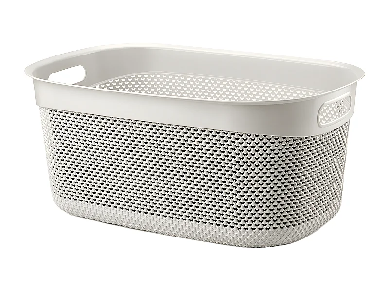 Cestino Alto Rettangolare 33 Litri Beige 7house