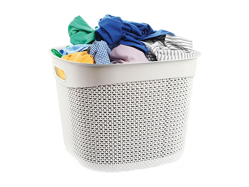 Cesta Alta Cuadrada 36 Litros Blanco 7house