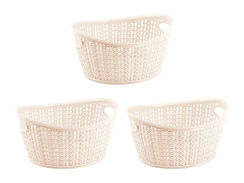 Kit 3 Cestas Ovaladas 1,5 Litros 7house