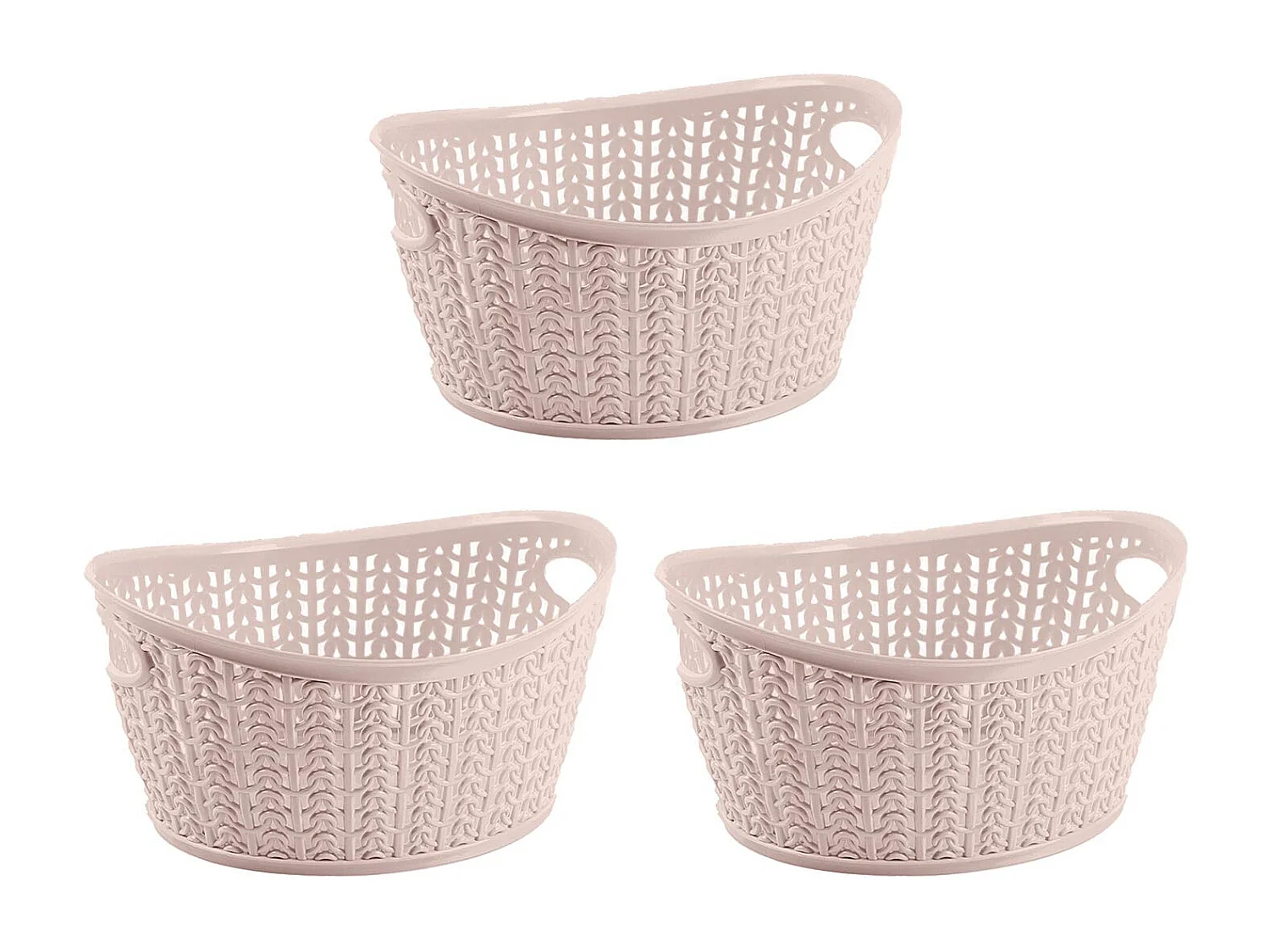 Kit 3 Cestas Ovaladas 1,5 Litros 7house