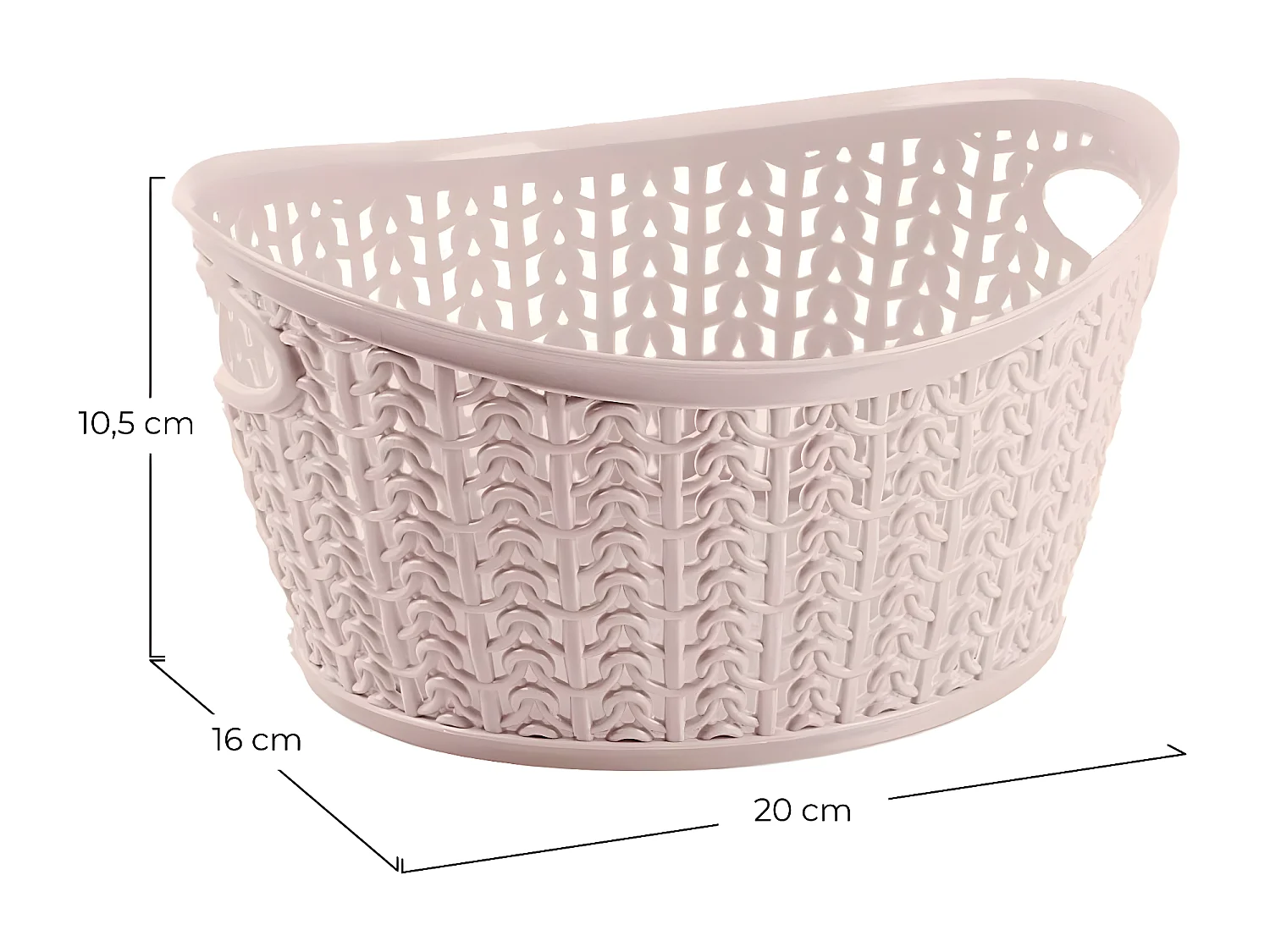 Kit 3 Cestas Ovaladas 1,5 Litros 7house