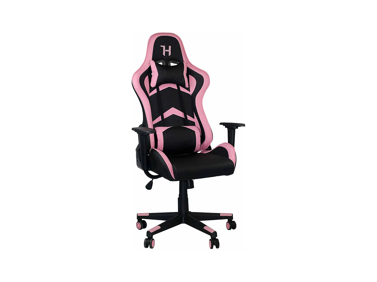 Sedia da gaming Titan 71x70,5x136 cm Nero/Rosa Thinia Home