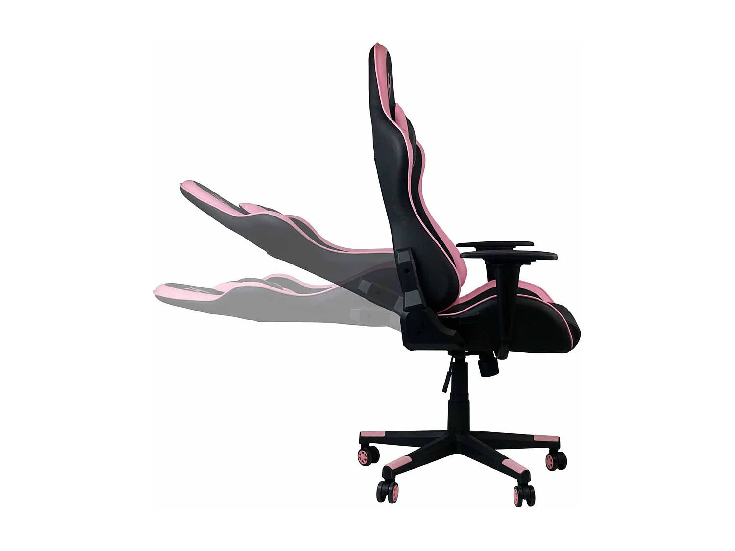 Chaise de jeu Titan 71x70,5x136cm noir/rose Thinia Home