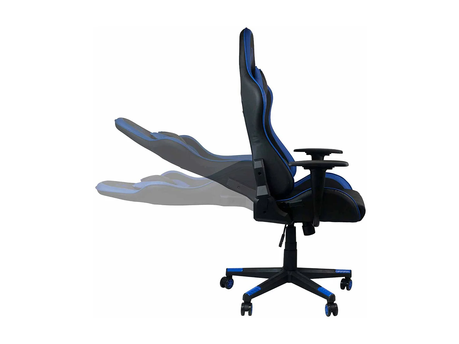 Chaise de jeu Titan 71x70,5x136cm noir/bleu Thinia Home