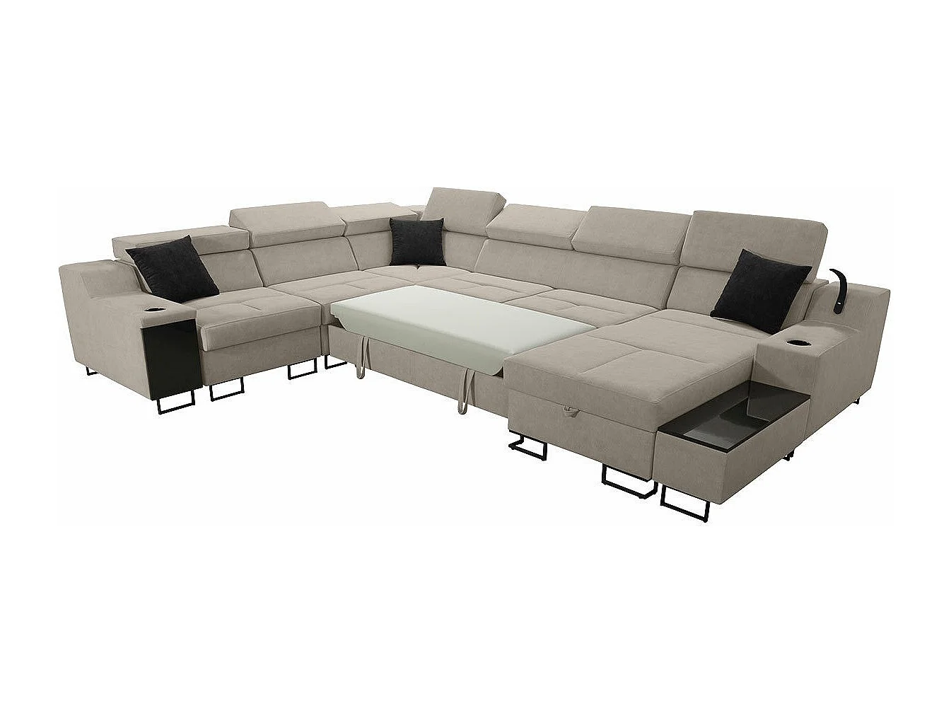 Canapé d'angle Sarasota 160, Vert, Disponible, 361x287x81cm