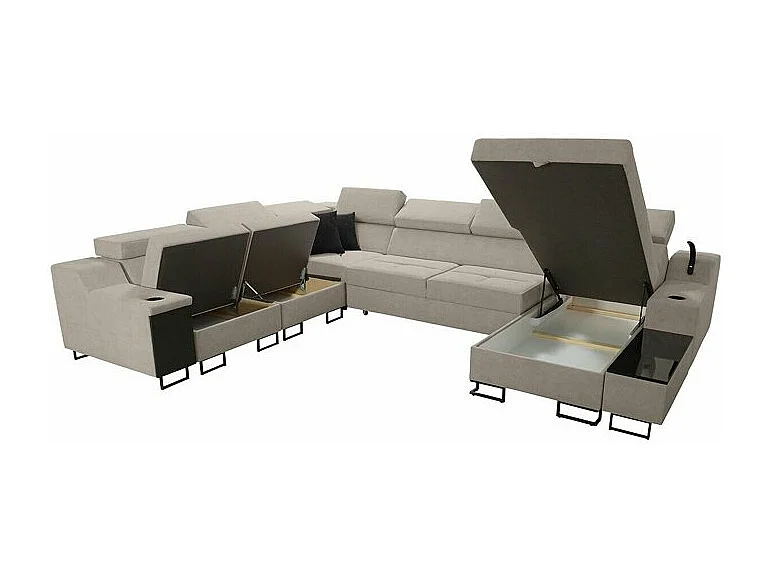 Canapé d'angle Sarasota 160, Vert, Disponible, 361x287x81cm