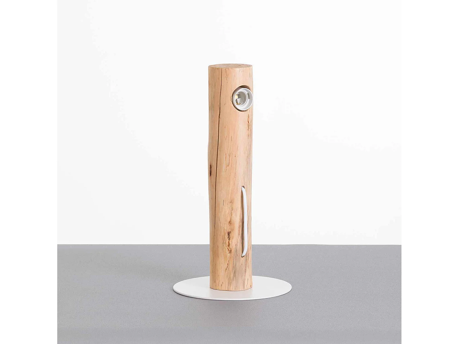 Lámpara de Mesa Natural Ink 8x8x38cm Blanca O91