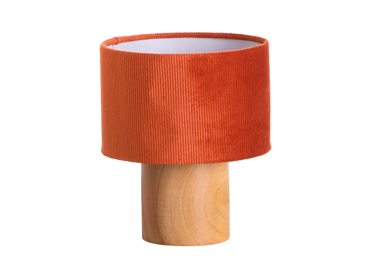 Lampe de table Eco rouge naturel 18x18x22cm O91