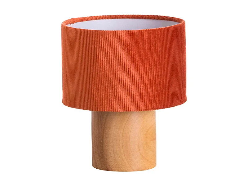 Lampe de table Eco rouge naturel 18x18x22cm O91