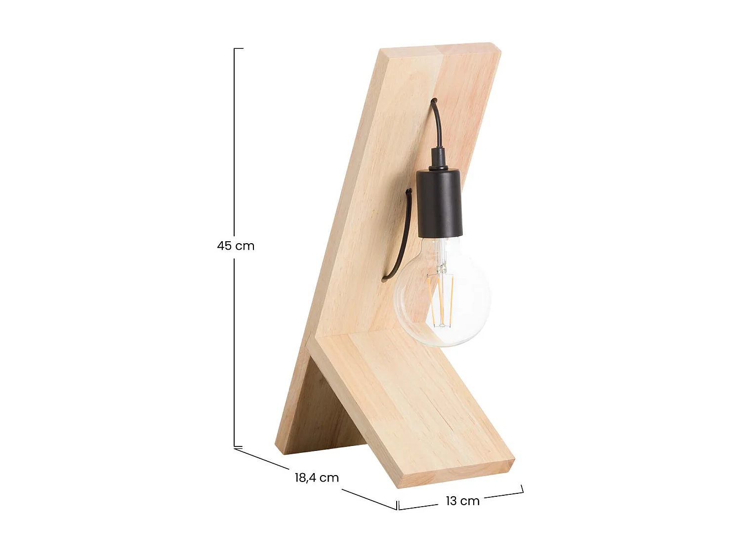 Lámpara de Mesa Natural Rua Vintage 18,4x13x45cm O91