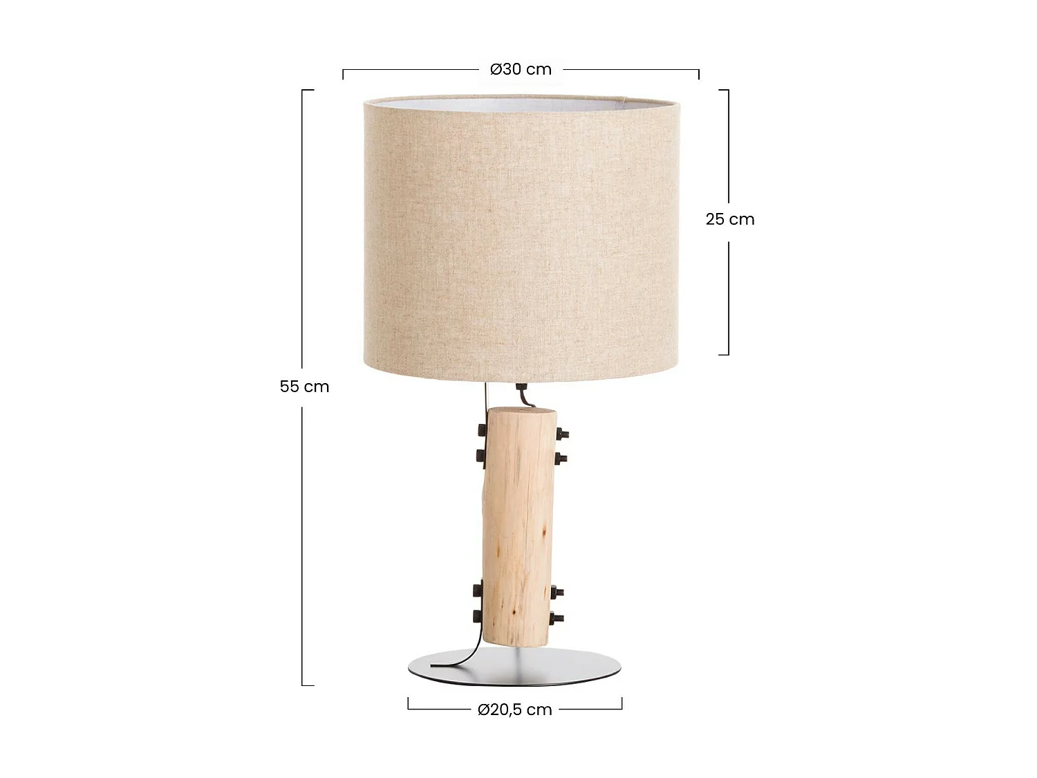 Lámpara de Mesa Natural Magma 30x30x55cm O91