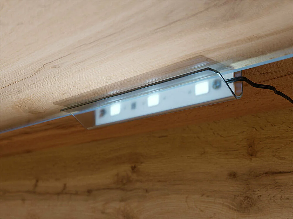 Meuble TV Sarasota 164, Graphite|Noir, 180x30x33cm