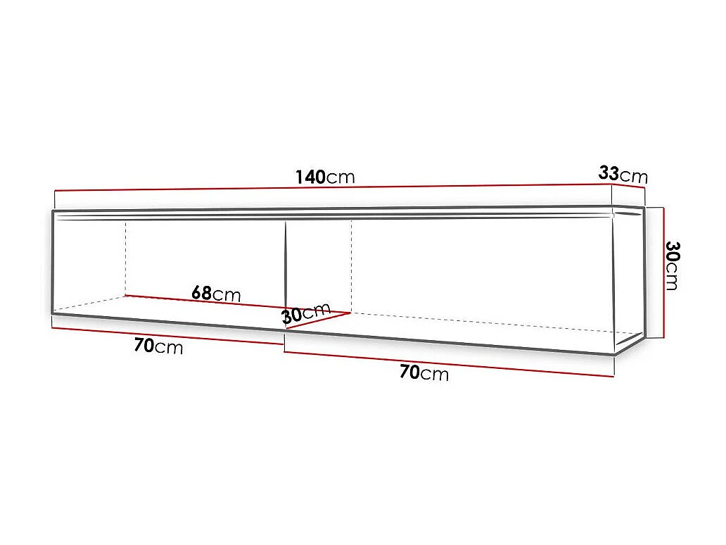 Mueble TV Sarasota 120, Grafito, Número de puertas: 2.00, 140x30x33cm
