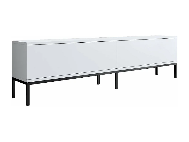 Mesa de tv Kailua Z115, Negro|Blanco, 180x47x30cm