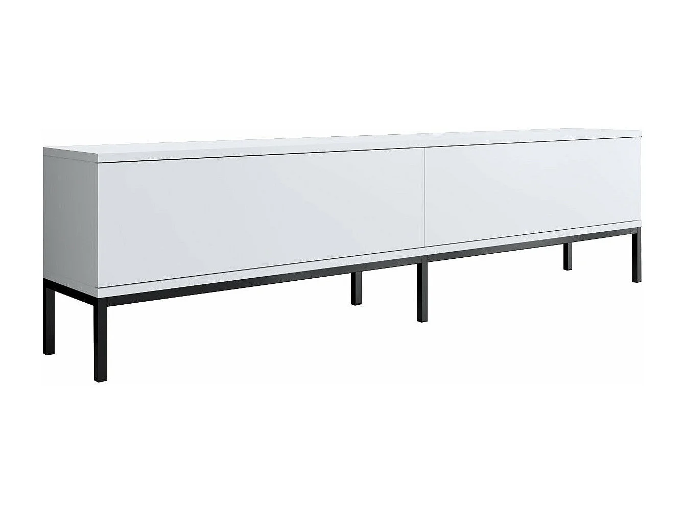 TV-Ständer – 180 cm x 47 cm x 30 cm – Schwarz und Weiß – Melaminbeschichtete Spanplatte