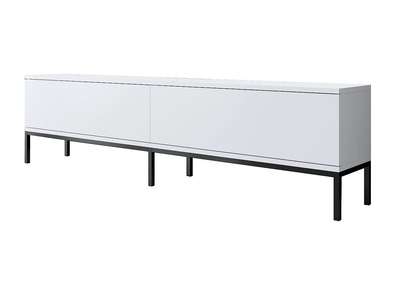 TV-Ständer – 180 cm x 47 cm x 30 cm – Schwarz und Weiß – Melaminbeschichtete Spanplatte