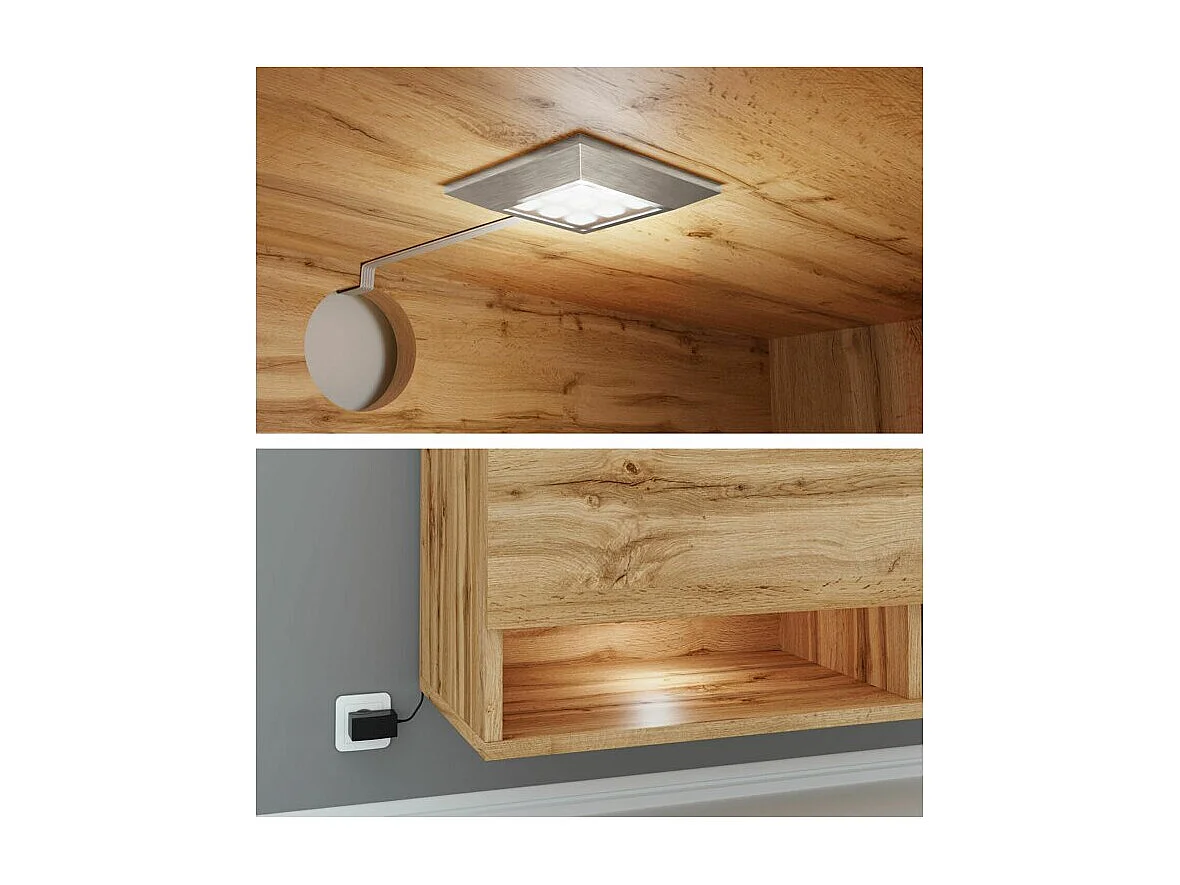 Mueble TV Sarasota 119, Negro|Grafito, Número de puertas: 2.00, 180x30x33cm