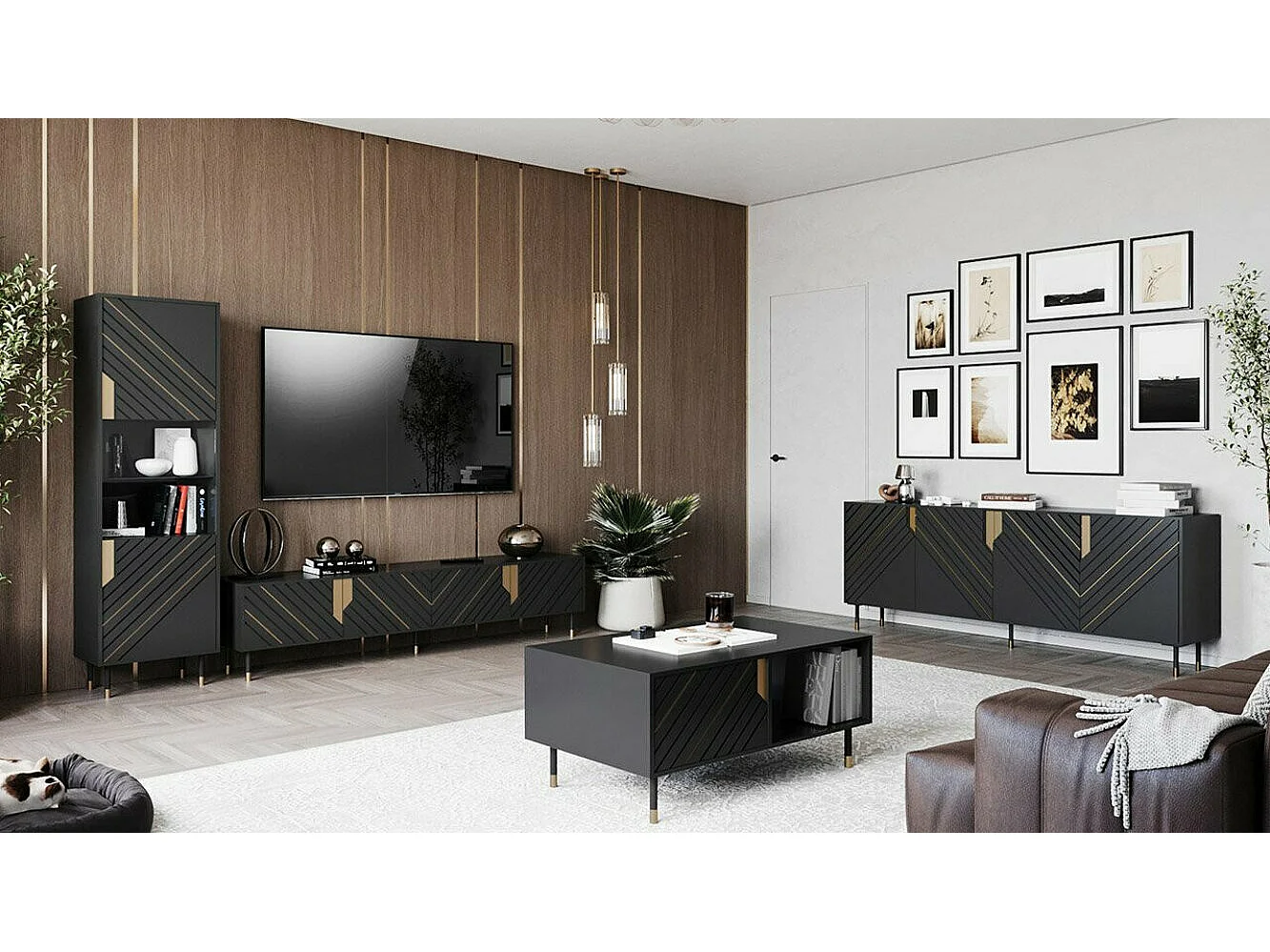 Mesa para TV Charlotte P104, 204x55x40cm