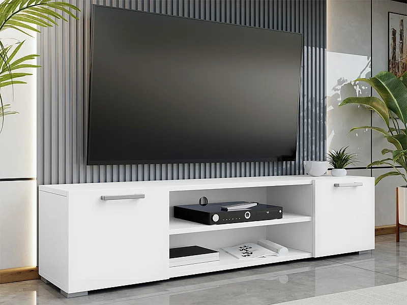 Mueble TV Comfivo R105, Blanco, 156x36x35cm