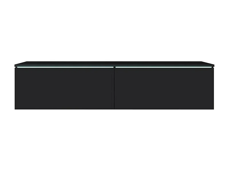 Meuble TV Sarasota 120, Graphite, Le nombre de portes: 2, 140x30x33cm