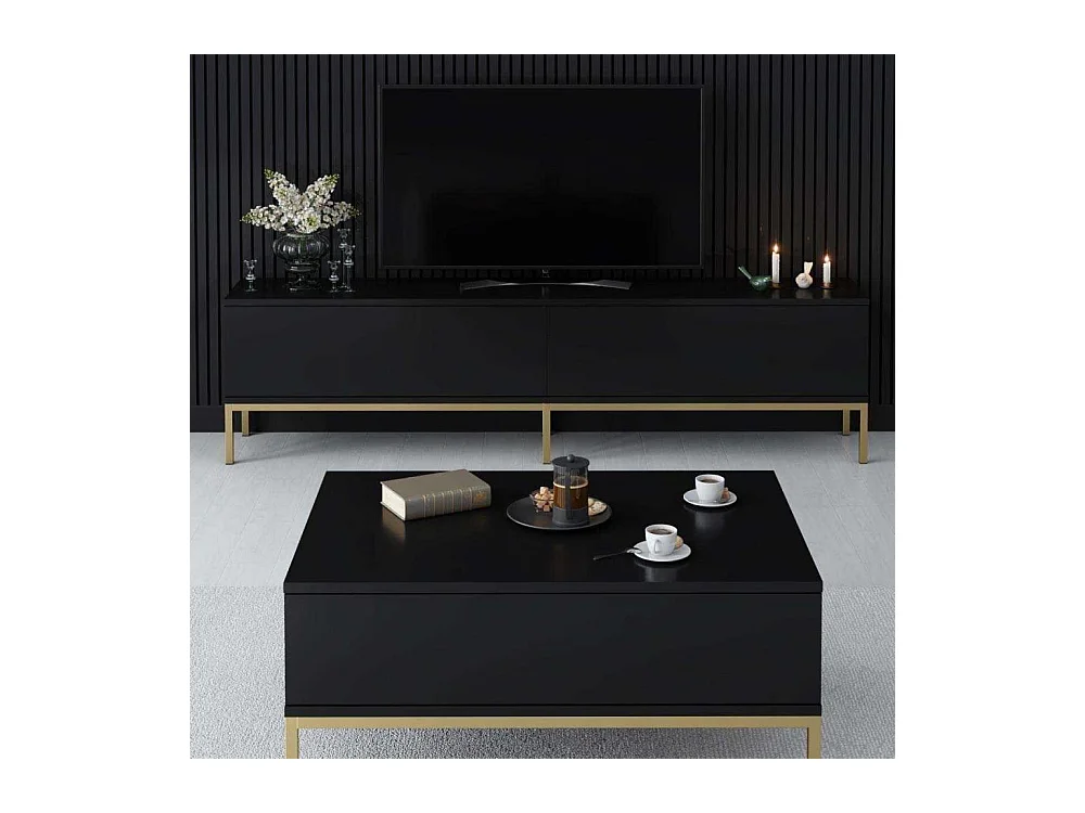 Meuble TV en aggloméré et métal Lord