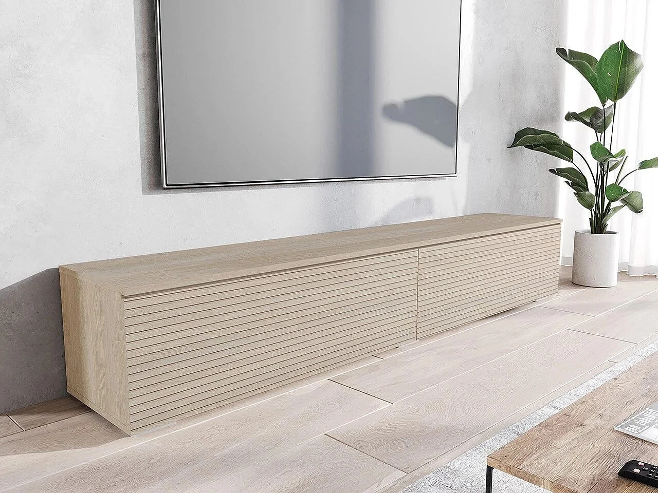 Mobile porta TV Sarasota 121, Quercia, Il numero di porte: 2.00, 180x30x33cm