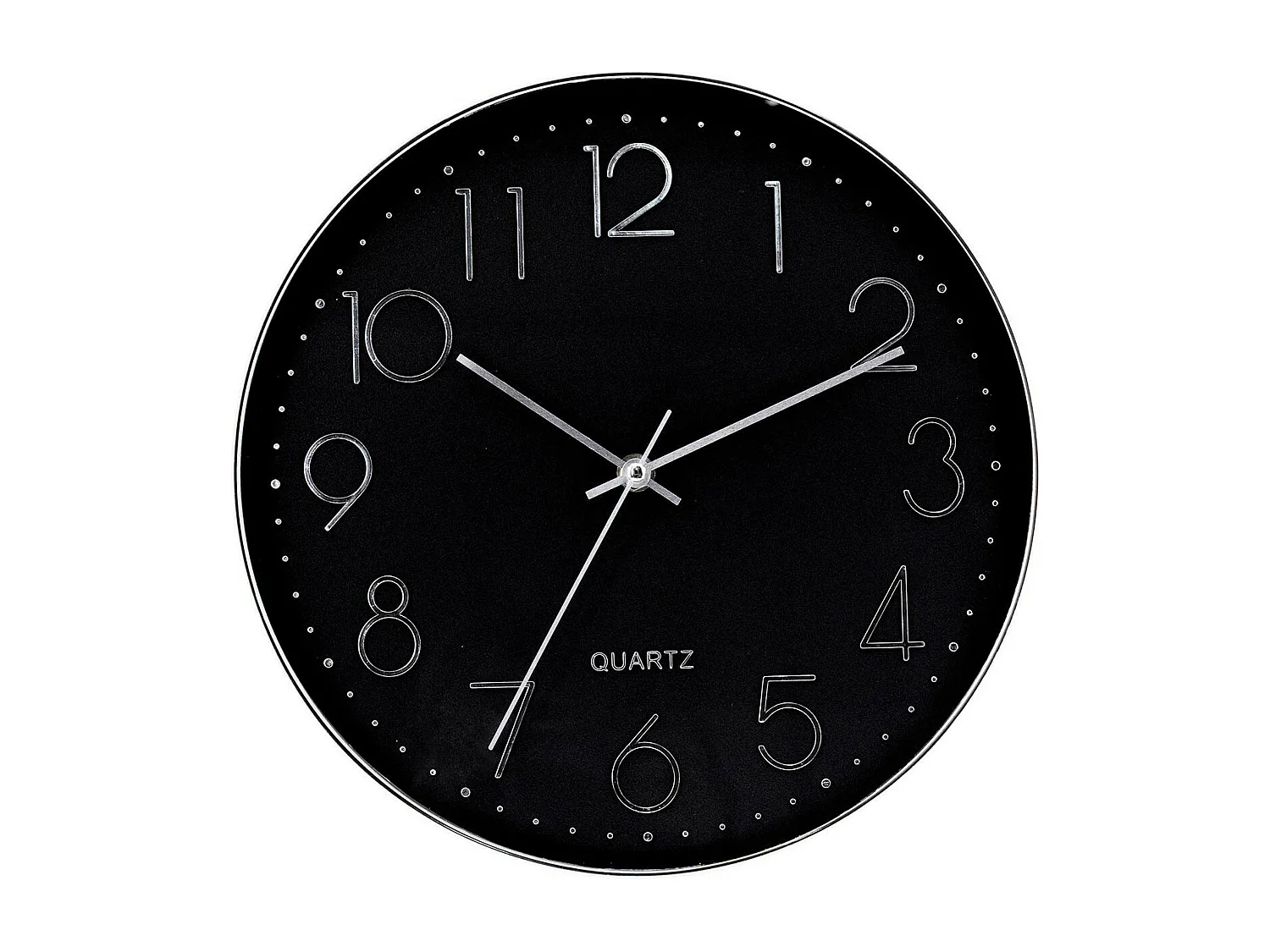 Orologio da parete moderno in rilievo con quadrante nero Ø30 cm Thinia Home