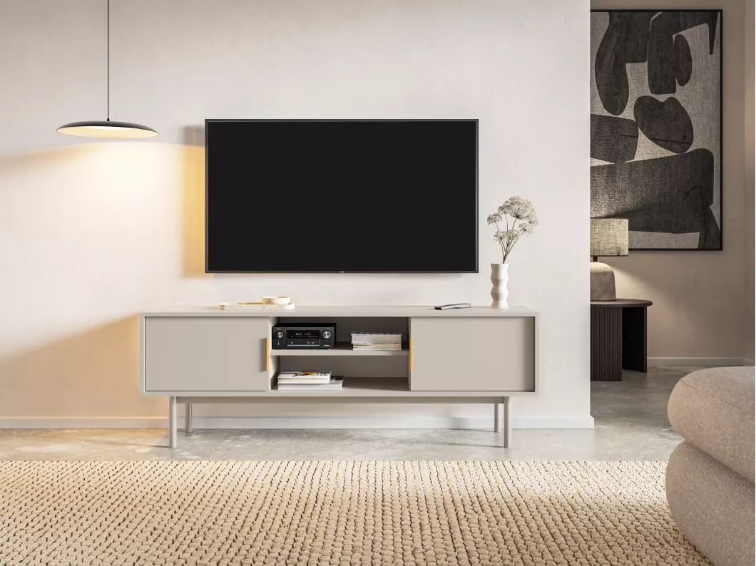 Kauf Unique TV-Möbel mit 2 Türen & 2 Ablagefächern - Beige - DABRIANA