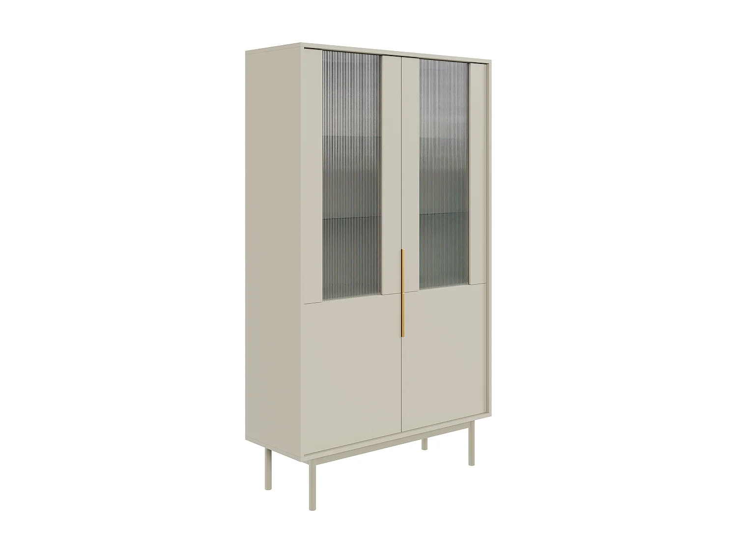 Vitrin med 2 dörrar - Beige - DABRIANA