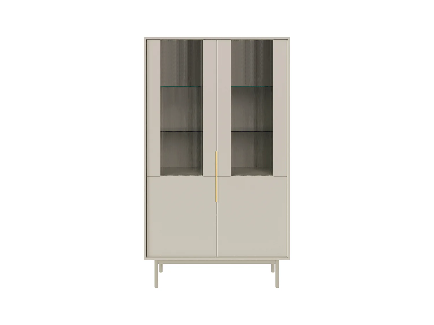 Vitrinekast met 2 deurtjes - Beige - DABRIANA