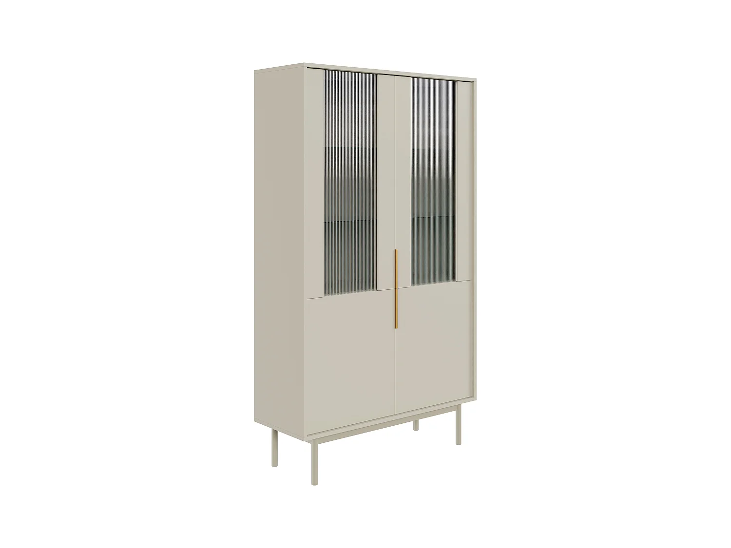 Vitrinekast met 2 deurtjes - Beige - DABRIANA