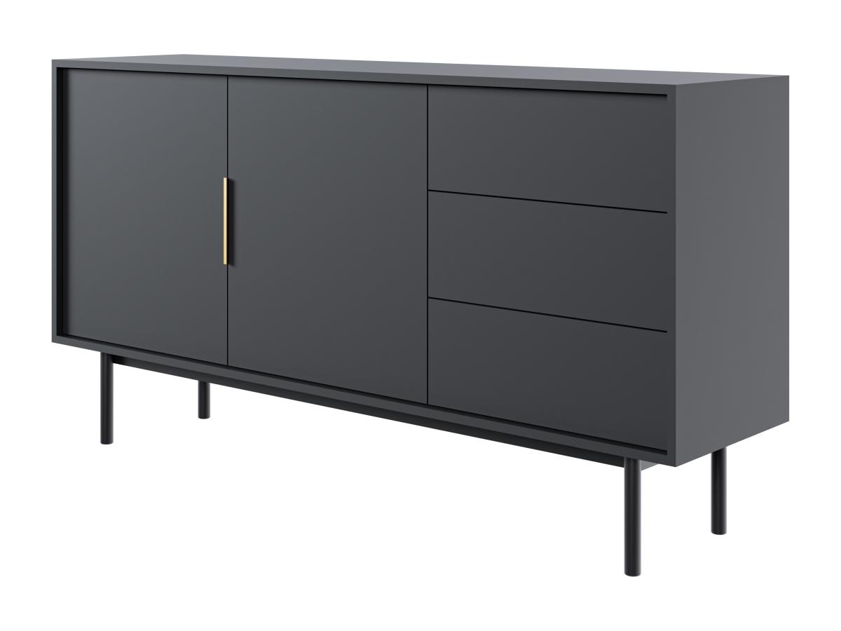 Sideboard mit 2 Türen & 3 Schubladen - Schwarz - DABRIANA günstig online kaufen