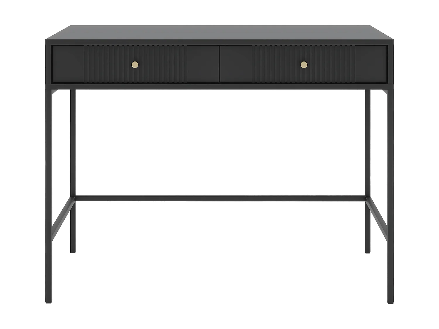 Konsoll med 2 skuffer i MDF - Svart - DEMASIA