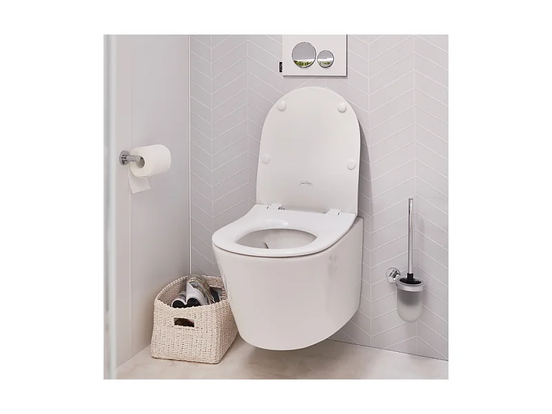WC suspendu sans bride JACOB DELAFON Bastille caréné + abattant