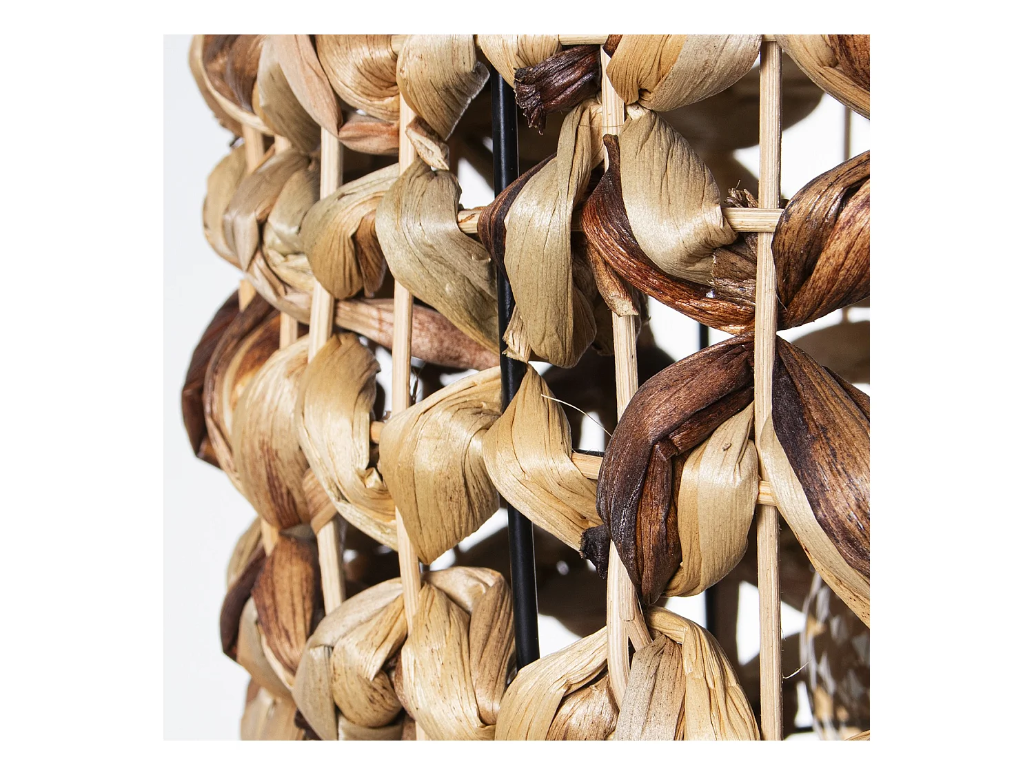 LÁMPARA PIE METAL/MIMBRE, 1XE  Entrega gratis en domicilio