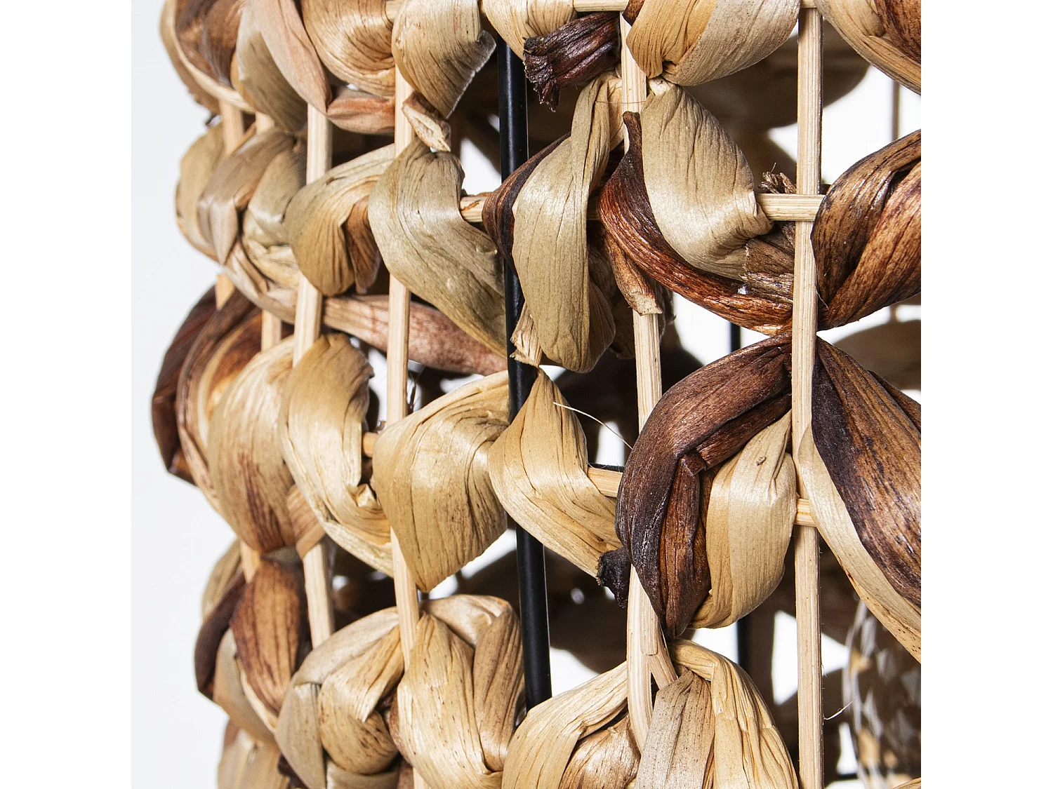 LÁMPARA PIE METAL/MIMBRE, 1XE  Entrega gratis en domicilio