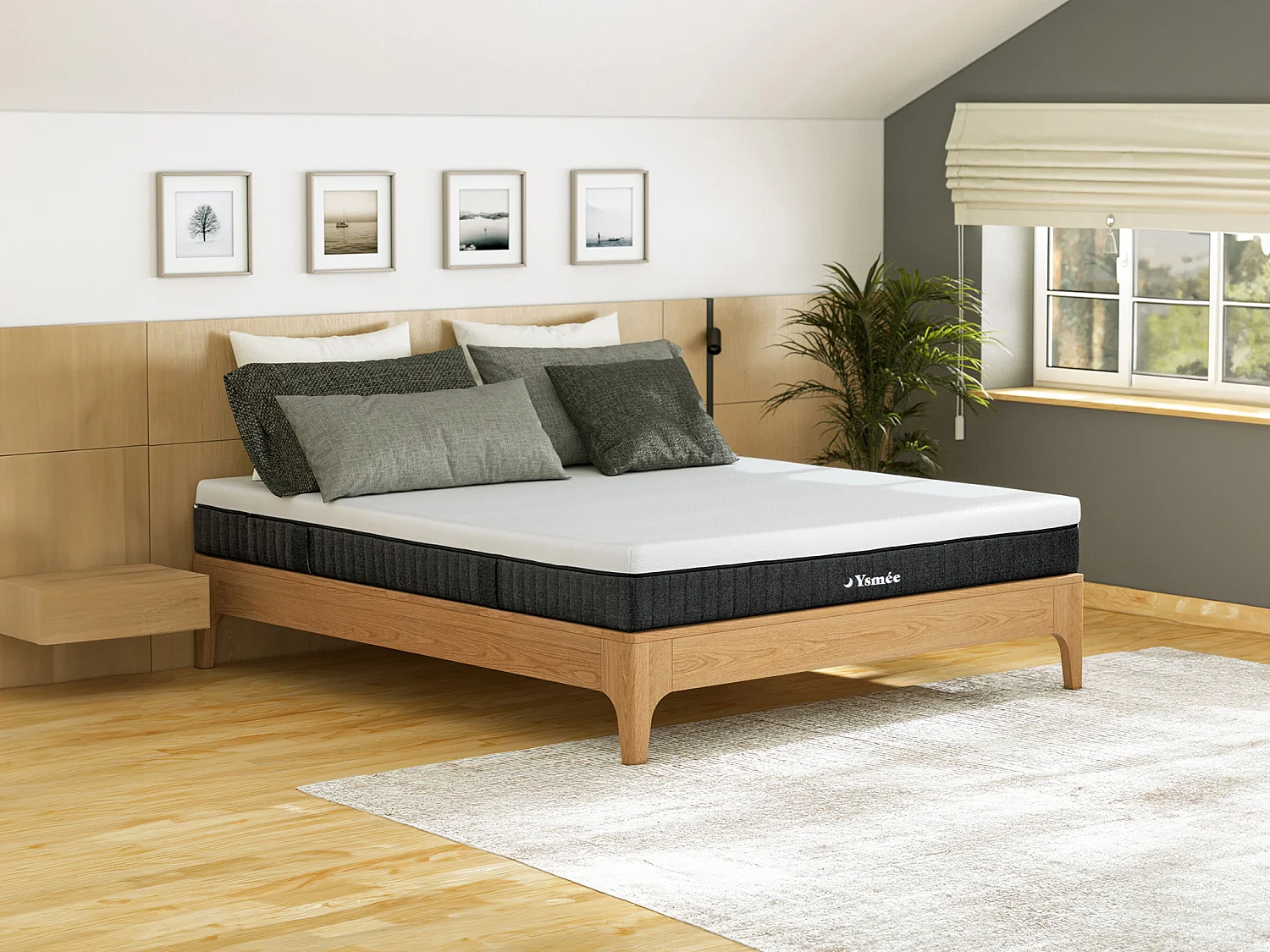 Matelas 180 x 200 cm ressorts ensachés 5 zones ép.21cm - CIDORA de YSMÉE