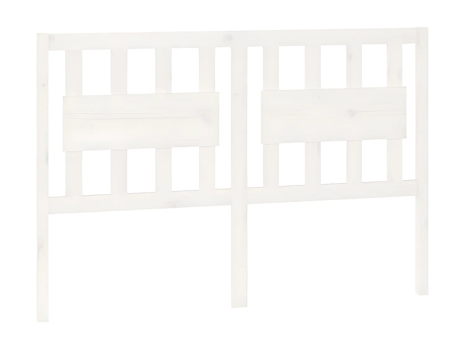 Kopfteil für Bett | Bett-Kopfteil Weiß 140,5x4x100 cm Massivholz Kiefer -MN834707