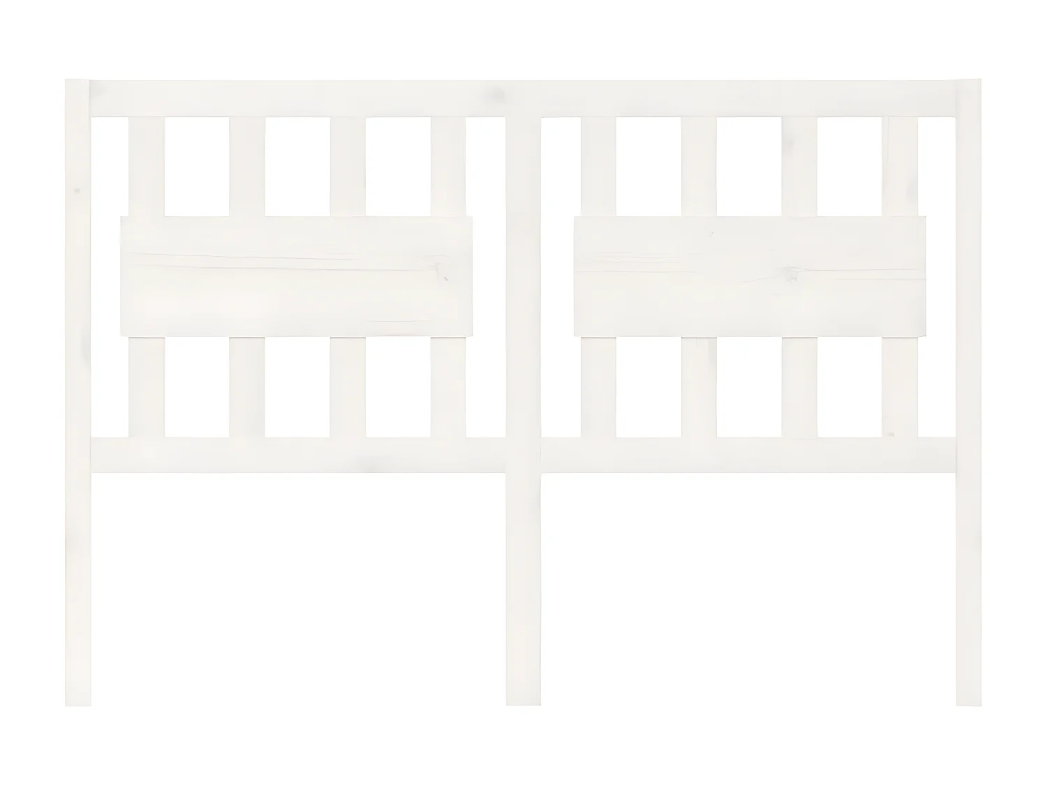 Kopfteil für Bett | Bett-Kopfteil Weiß 140,5x4x100 cm Massivholz Kiefer -MN834707