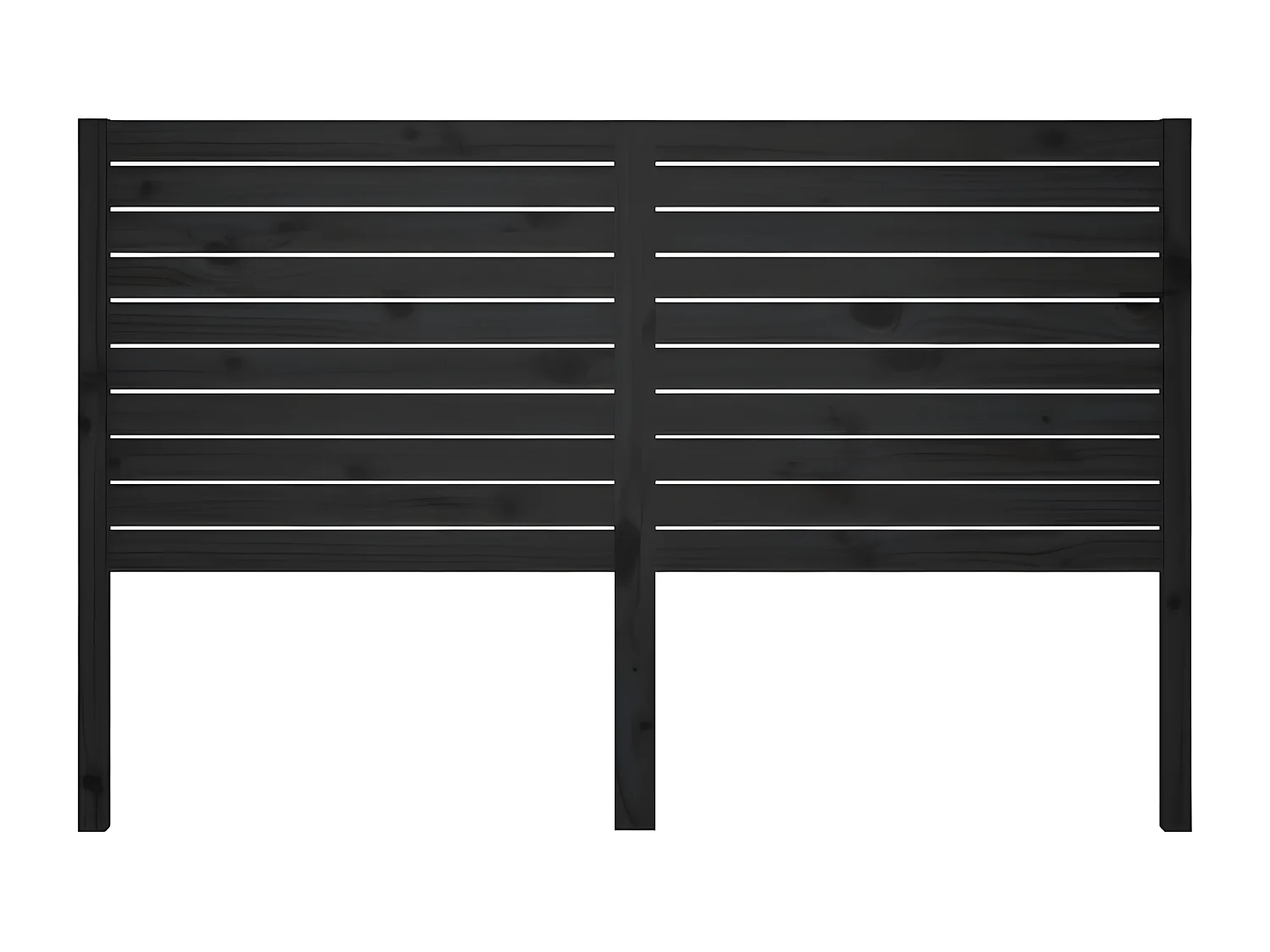 Kopfteil für Bett | Bett-Kopfteil Schwarz 166x4x100 cm Massivholz Kiefer -MN446832