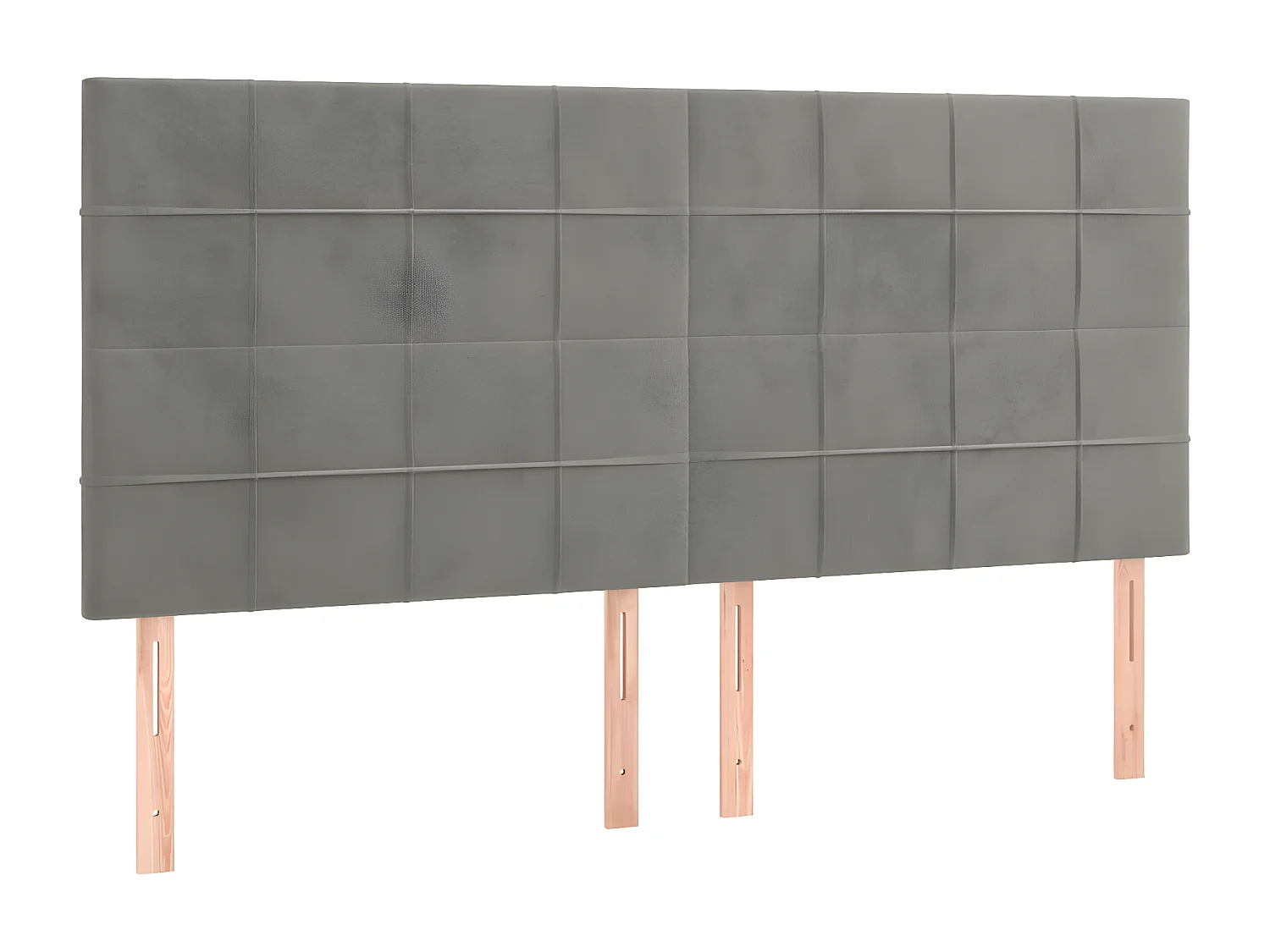 4er Kopfteil für Bett | Bett-Kopfteile Hellgrau 90x5x78/88 cm Samt -MN165920